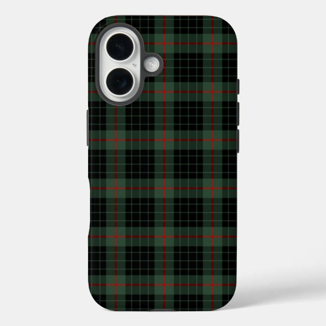 Coques Case-Mate iPhone Clan gris vert foncé et tatan noir (Verso)