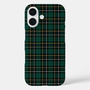 Coques iPhone 16 Clan MacAlpine Tartan vert et noir Plaid
