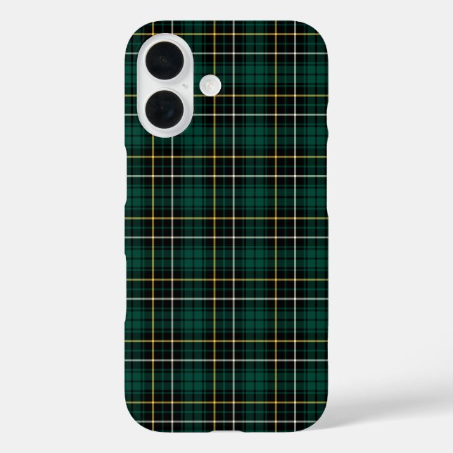 Coques Case-Mate iPhone Clan MacAlpine Tartan vert et noir Plaid (Verso)