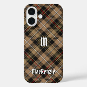 Coques iPhone 16 Clan MacKenzie Chasse Tartan Brown