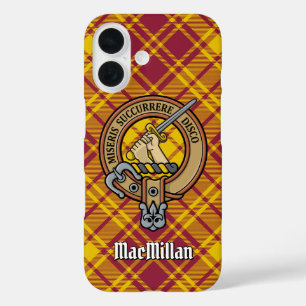 Coques iPhone 16 Clan MacMillan Crest sur le tatan de robe
