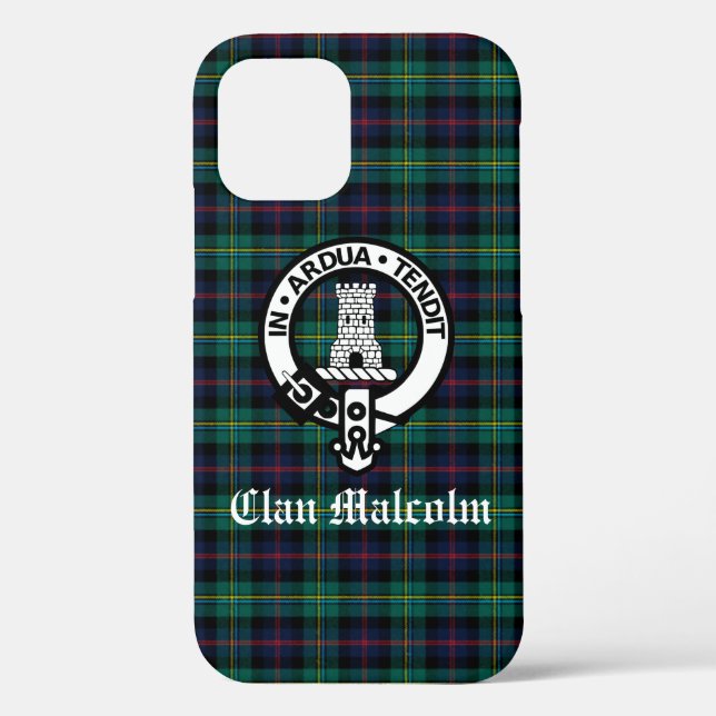Coques Case-Mate iPhone Clan Malcolm Tartan et Crest (Verso)