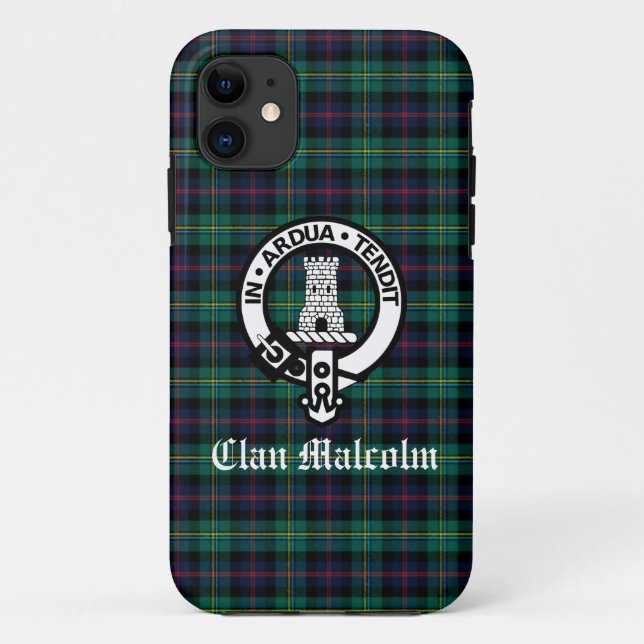 Coques Case-Mate iPhone Clan Malcolm Tartan et Crest (Dos)