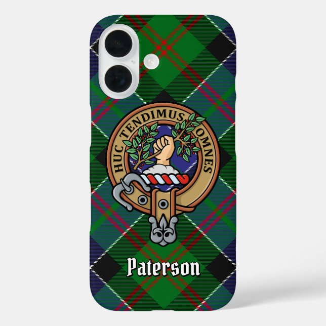 Coques Case-Mate iPhone Clan Paterson Crest sur Tartan (Verso)