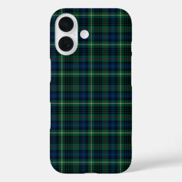 Coques iPhone 16 Clan Stewart Chasse Tartan Vert et bleu Plaid