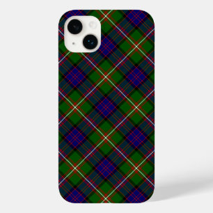 Coque Pour iPhone 14 Plus Clanranald tartan bleu vert plaid