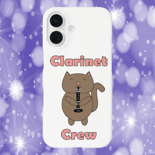 Coques iPhone 16 Clarinet Crew Chat Brown rose