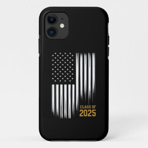 Case-Mate iPhone Case Classe De 2025 Senior American Flag Graduation