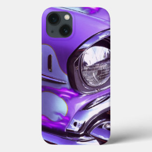 iPhone 13 Case Classic car: Chevrolet with flaming hood