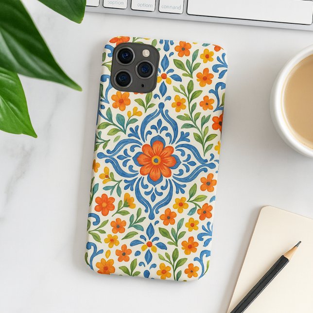 Coques Case-Mate iPhone Classic Ethnic Méditerranéen Floral Art Motif (Créateur téléchargé)