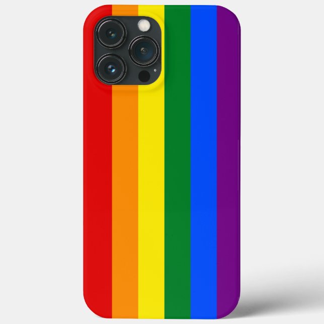 Coques Case-Mate iPhone Classic LGBTQ Rainbow Pride drapeau (Verso)