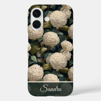 Coques iPhone 16 Classic Mothers Day Gift Hydrangeas Name