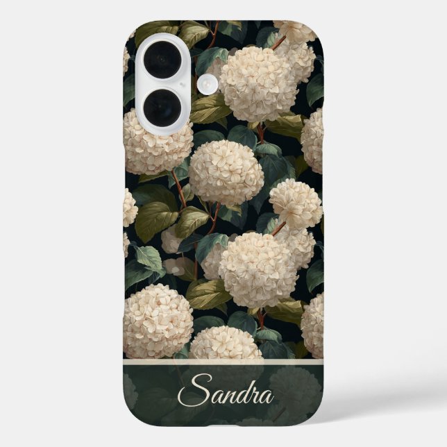 Coques Case-Mate iPhone Classic Mothers Day Gift Hydrangeas Name (Verso)