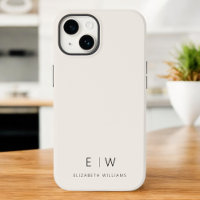 Classic Neutre Moderne Minimaliste Nom Monogramme