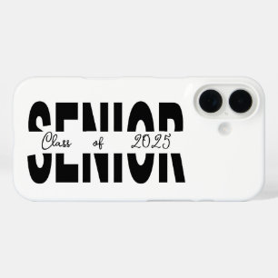 Coques iPhone 16 Classique noir Senior personnalisé