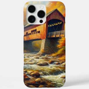 Coques iPhone 16 Pro Max classique, pont couvert d'automne