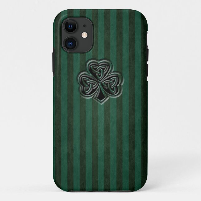 Coques Case-Mate iPhone Classy grundge green shamrock irlandais (Dos)