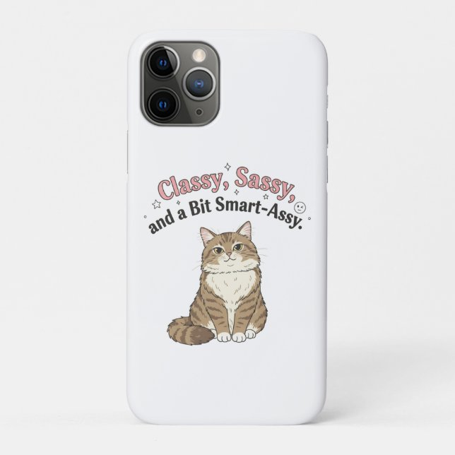 Coques Case-Mate iPhone Classy, Sassy & Smart-Assy Cat Design (Dos)