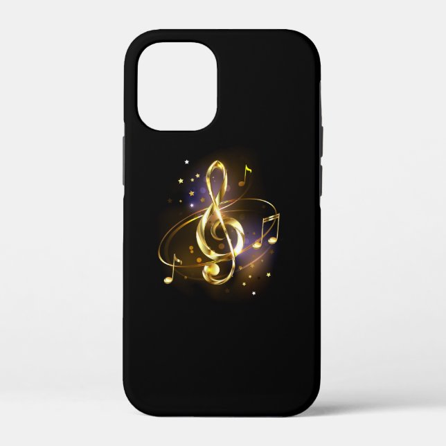 Coques Case-Mate iPhone Clé de sol musicale en or (Verso)