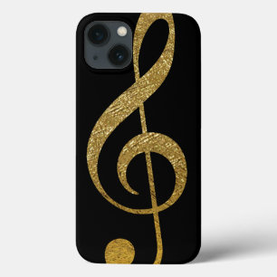 Coques Pour iPhone clé de treble - note de musique d'or