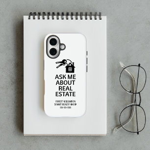 Coques iPhone 16 Clés de maison de l'immobilier moderne