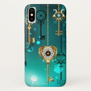 Case-Mate iPhone Case Clés squelettes antiques sur fond vert
