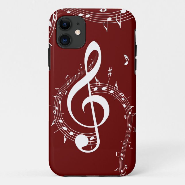Coques Case-Mate iPhone Climacic G Clef Music Rouge (Dos)
