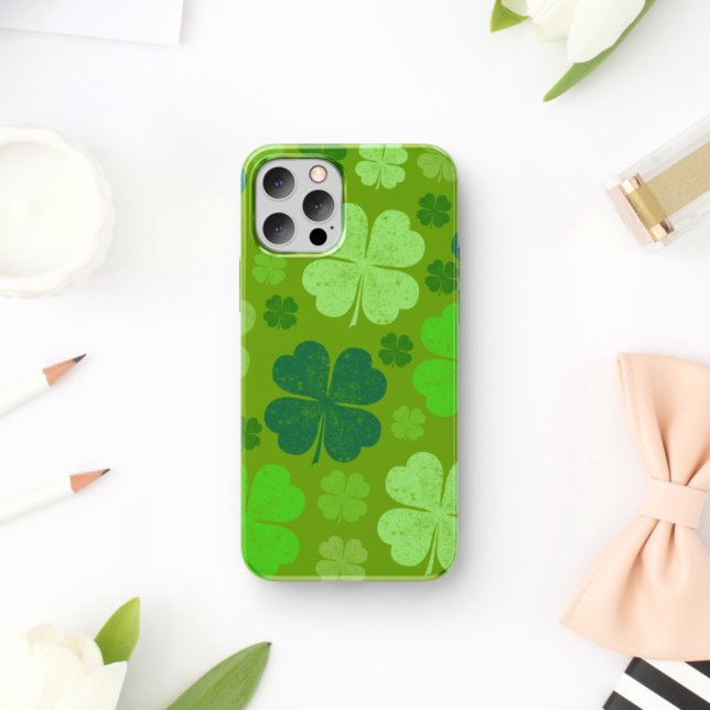 Coques Case-Mate iPhone Clovers verts, Lucky Clovers, Saint Patrick's Day (Créateur téléchargé)