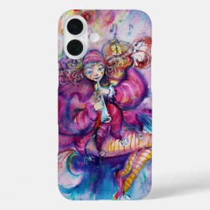 COQUES iPhone 16 PLUS CLOWN ROSE MUSICAL AVEC HIBOU