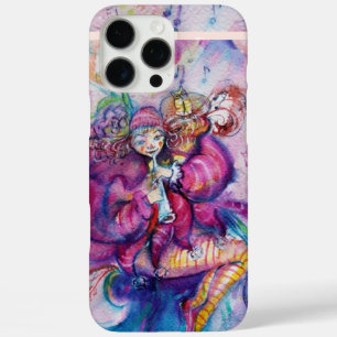 COQUES iPhone 16 PRO MAX CLOWN ROSE MUSICAL AVEC HIBOU