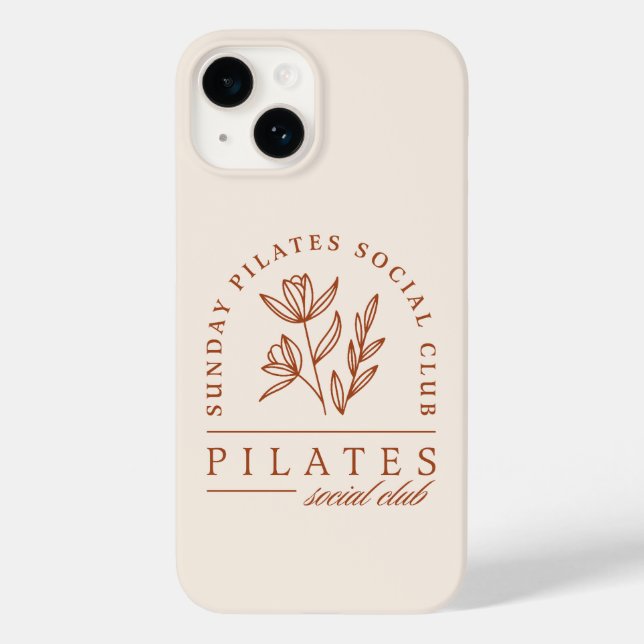 Coques Case-Mate iPhone Club Pilates dimanche boho esthétique (Verso)
