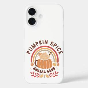 Coques iPhone 16 Club Social de l'Épice de Citrouille – Joli PSL d'