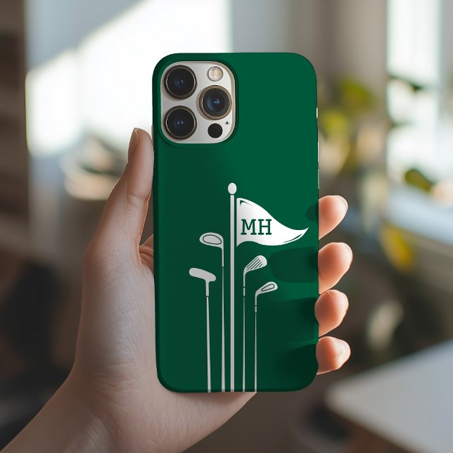 Coques Case-Mate iPhone Clubs De Golf Modernes Créez Vos Propres Initiales (Créateur téléchargé)
