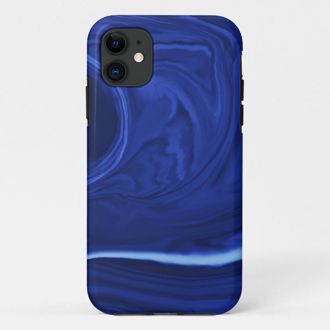 Coques Case-Mate iPhone Cobalt bleu arrière - plan texturé artisanal (Dos)
