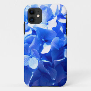 Coque iPhone 11 Cobalt bleu floral élégant bleu hydrangées