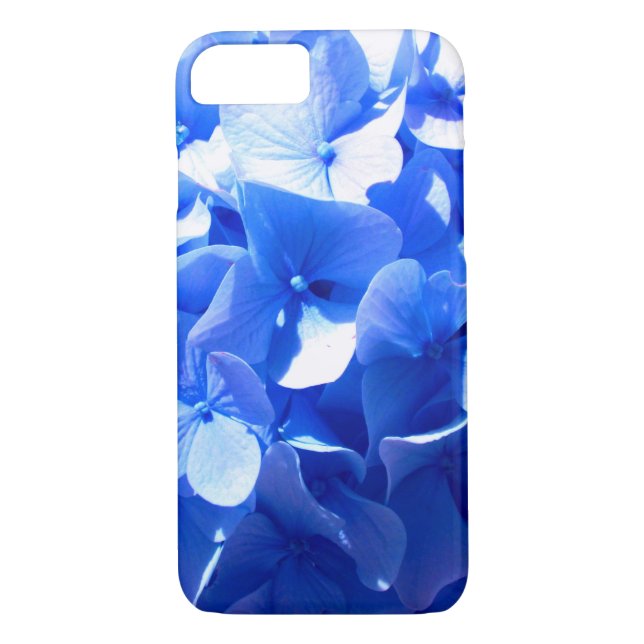 Coques Case-Mate iPhone Cobalt bleu floral élégant bleu hydrangées (Dos)