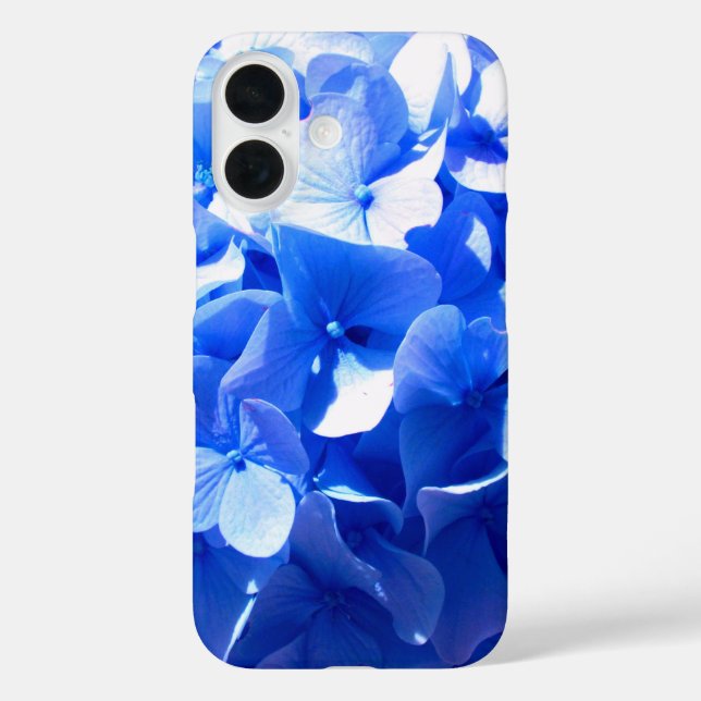 Coques Case-Mate iPhone Cobalt bleu floral élégant bleu hydrangées (Verso)