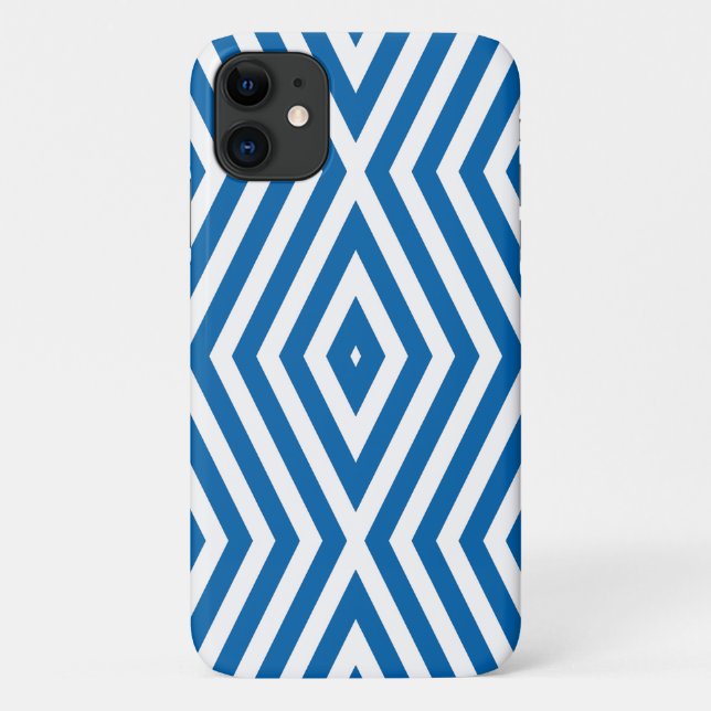 Coques Case-Mate iPhone Cobalt Blue Moods Diamond Chevrons (Dos)