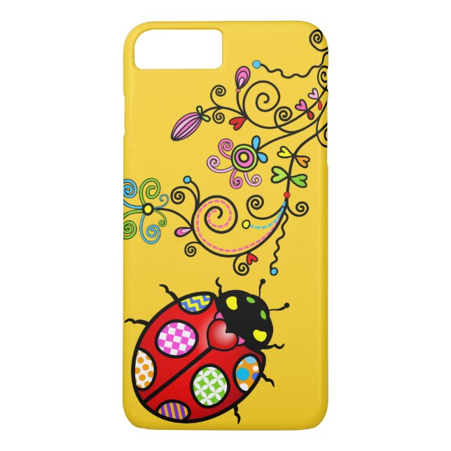 Coques Case-Mate iPhone Coccinelle géniale et iPhone bouclé 7 de fleurs (Dos)