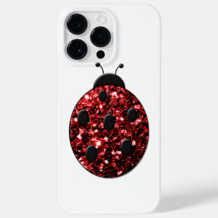 Coque Pour Pour iPhone 14 Pro Max Coccinelle paillettes rouges impression