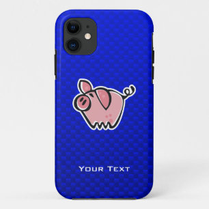 Coques Pour iPhone Cochon ; bleu