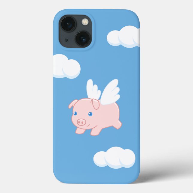 Coques Case-Mate iPhone Cochon volant - Cochon mignon avec ailes (Verso)