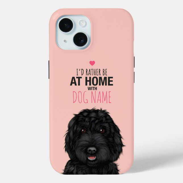 Coques Case-Mate iPhone Cockapou noir personnalisé (Verso)