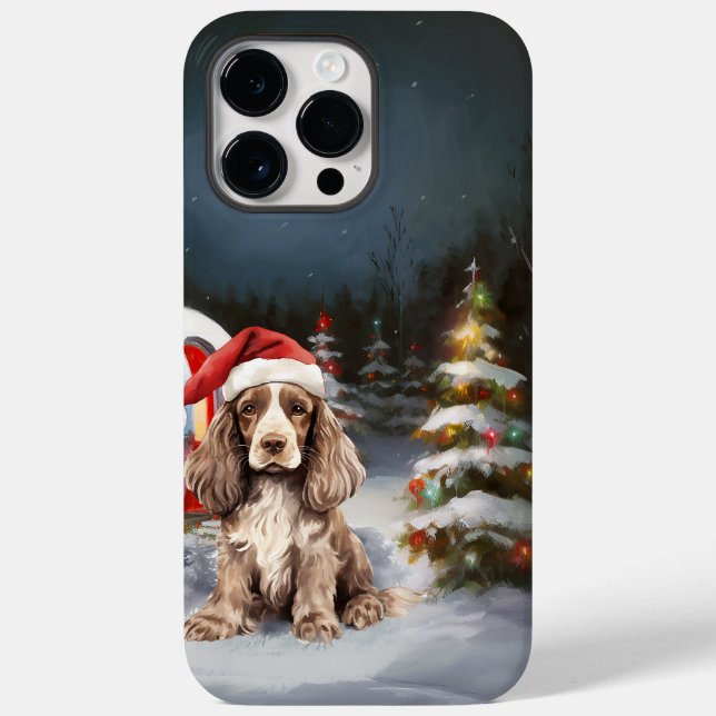 Coques Case-Mate iPhone Cocker d'hiver Spaniel Caravan Christmas Adventure (Verso)