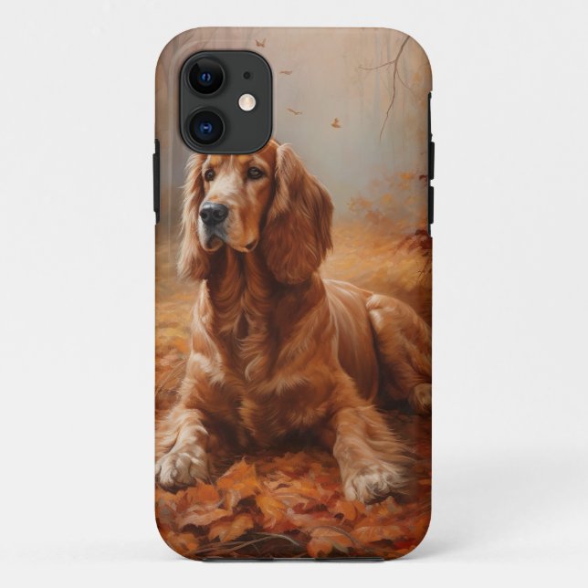 Coques Case-Mate iPhone Cocker Spaniel à l'automne Feuilles automne Inspir (Dos)