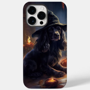 Coque Pour Pour iPhone 14 Pro Max Cocker Spaniel Citrouilles Halloween Épouvantable
