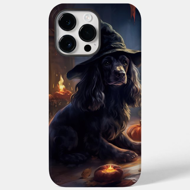 Coques Case-Mate iPhone Cocker Spaniel Citrouilles Halloween Épouvantable (Verso)