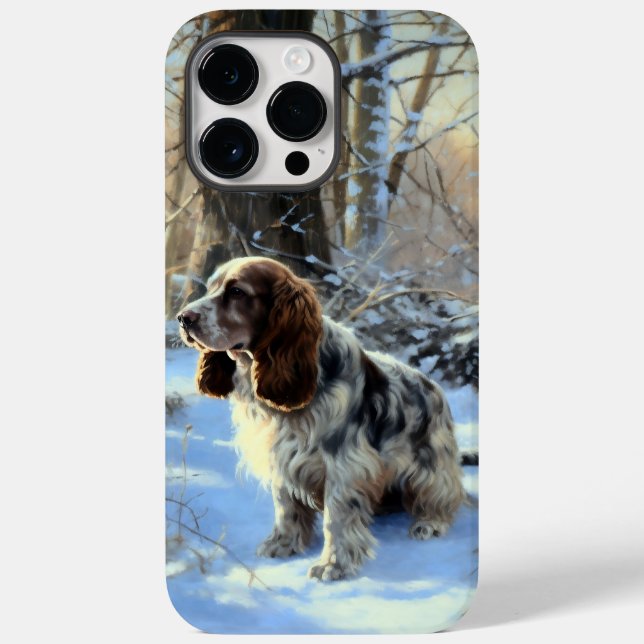 Coques Case-Mate iPhone Cocker Spaniel Laisser Neige Noël (Verso)