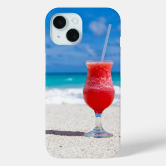 Coque Pour iPhone 15 Cocktail sur le sable