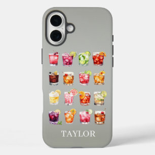 Coques iPhone 16 Plus Cocktails à gogo Monogrammés